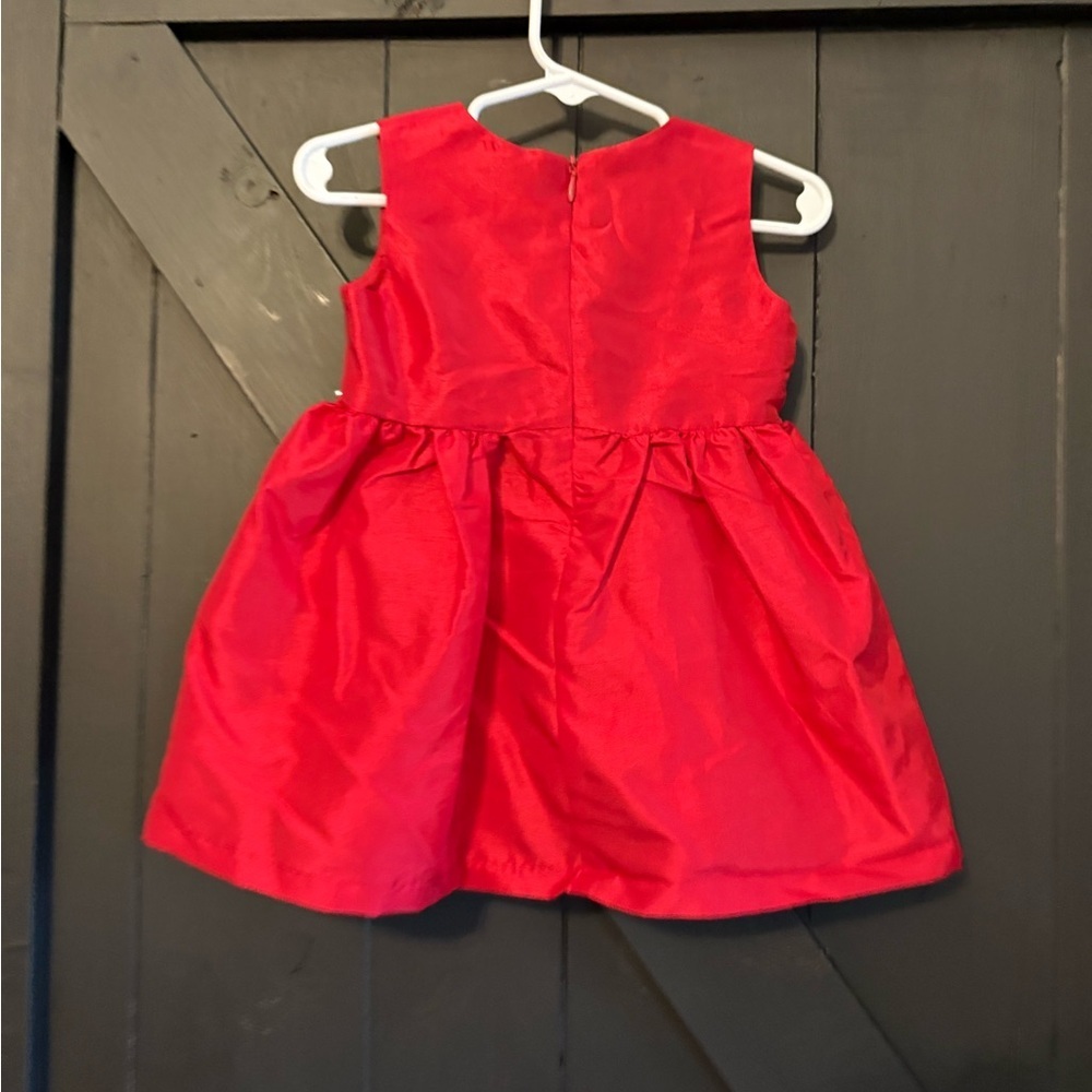 Charming Red Formal Dress with Gold Trim - Picture 4 of 4